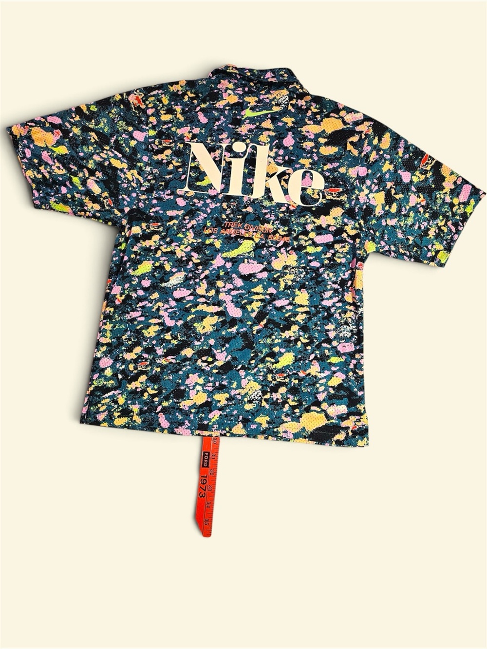 Nike Trek Division Paint-Splatter Short Sleeve Shirt - Black, Pink, Yellow, Teal